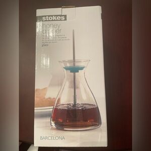 New in Box Glass Honey Dipper